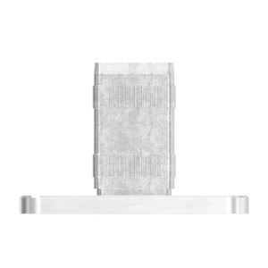 Piastra a pavimento 100x100 da incollare AISI 316 sat.
