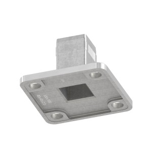 Piastra a pavimento 100x100 da incollare AISI 316 sat.