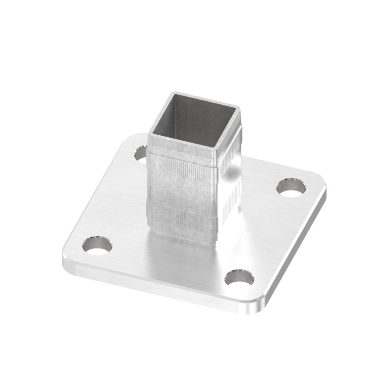 Piastra a pavimento 100x100 mm da incollare per tubo (IN138-026)
