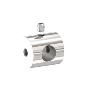 Supporto per tondino foro 10 mm in AISI 316 lucido