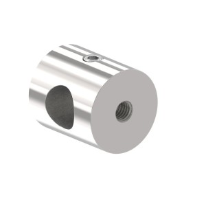 Supporto per tondino foro 10 mm in AISI 316 lucido