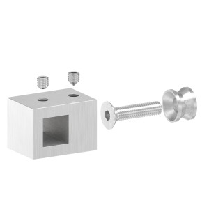 Supporto per quadro 12x12 mm diritto AISI 316 satinato