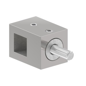 Supporto profilo 12x12 mm diritto in AISI 316 lucido