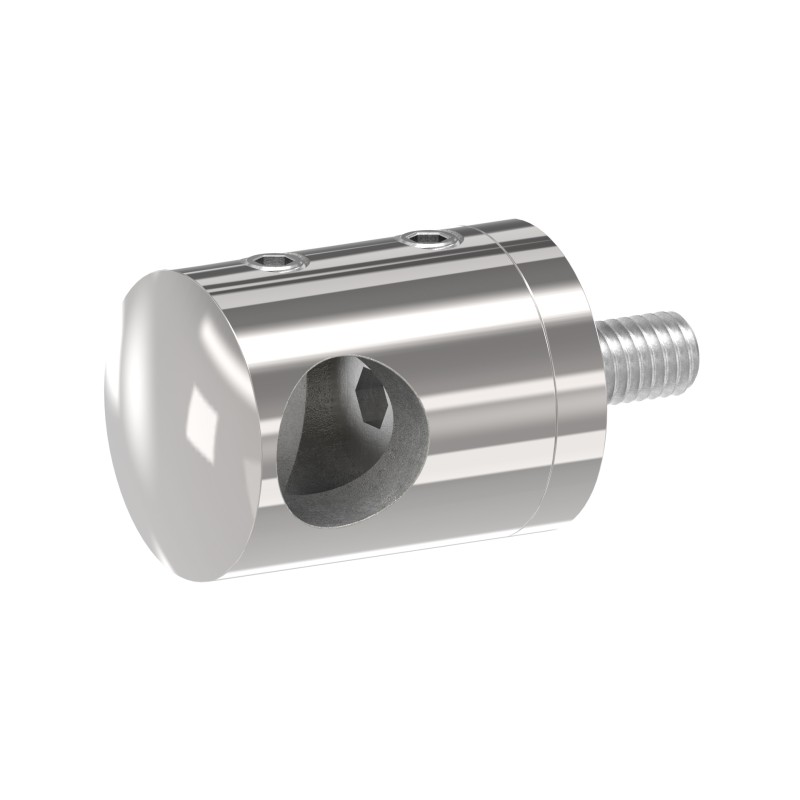 Supporto per tondino Ø12 mm AISI 316 lucido