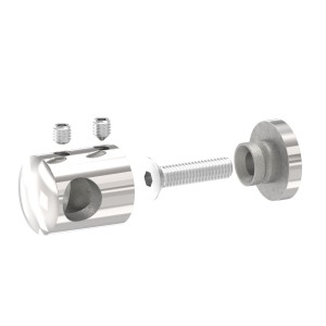 Supporto per tondino Ø12 mm AISI 316 lucido