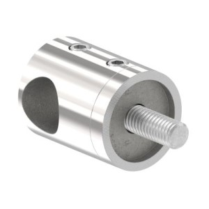 Supporto per tondino Ø12 mm AISI 316 lucido