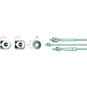 Congiunzione sagomata M6 30° AISI 316 per montanti piatti