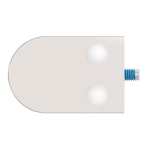 Supporto per vetro mod.08 AISI 316 per tubo Ø48,3mm