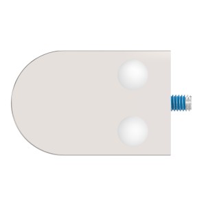 Supporto per vetro mod.08 AISI 316 per tubo Ø48,3mm