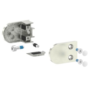 Supporto per vetro mod.08 Ø48,3 mm in acciaio inox