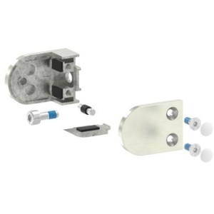Supporto per vetro mod.08 attacco diritto inox