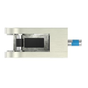 Supporto per vetro mod.08 attacco diritto inox