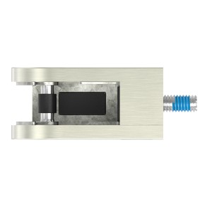 Supporto per vetro mod.08 attacco diritto inox