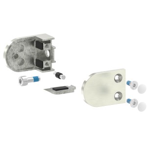 Supporto per vetro mod.08 attacco diritto inox