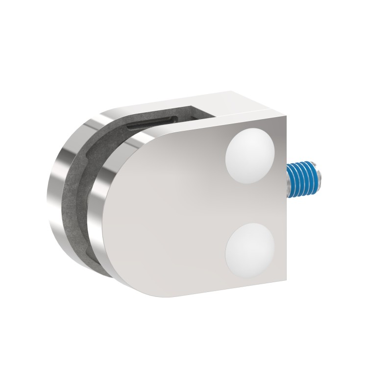 Supporto per vetro mod.00 diritto AISI 316 lucido