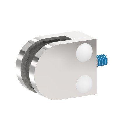 Supporto per vetro mod.00 diritto AISI 316 lucido