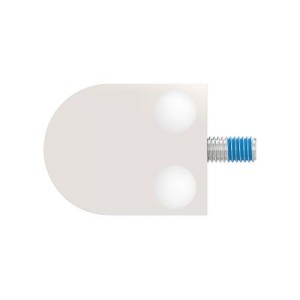 Supporto per vetro mod.00 diritto AISI 316 lucido