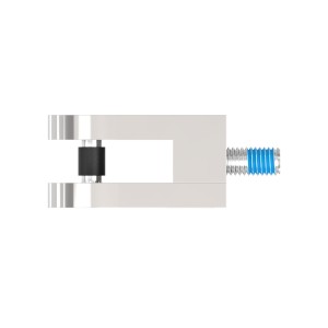 Supporto per vetro mod.00 diritto AISI 316 lucido