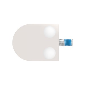 Supporto per vetro mod.00 diritto AISI 316 lucido