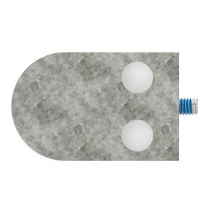 Supporto per vetro mod.08 per tubo Ø42,4 mm in zamac