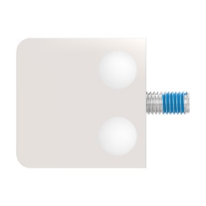 Supporto per vetro mod.01 AISI 316 lucido