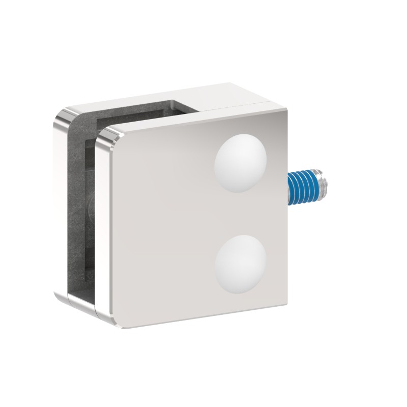 Supporto per vetro mod.03 diritto in AISI 316 lucido