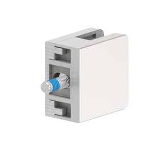 Supporto per vetro mod.03 diritto in AISI 316 lucido