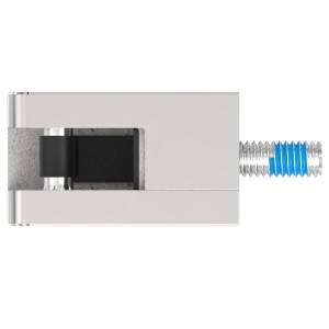 Supporto per vetro mod.03 diritto in AISI 316 lucido
