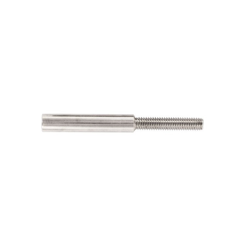 Terminale con filetto esterno sx per fune d. 4mm aisi 316