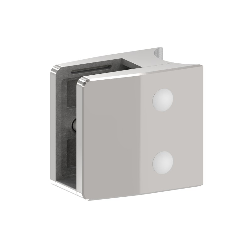 Supporto vetro mod.09 per tubo Ø48,3 mm AISI 316