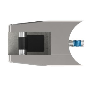 Supporto vetro mod.09 per tubo Ø48,3 mm AISI 316