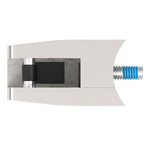 Supporto per vetro mod.06 per tubo Ø48,3mm AISI 316