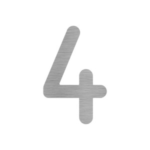 Numero civico 4 AISI 304 satinato H 160 mm