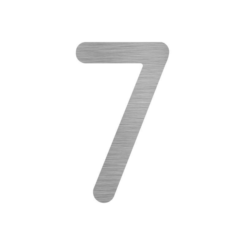 Numero civico 7 in AISI 304 satinato H 130 mm
