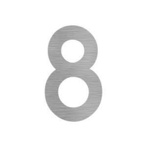 Numero civico 8 inox satinato H 160 mm AISI 304