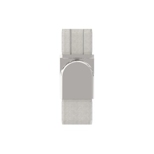 Raccordo tubo 40x40x2 mm snodato AISI 316 lucido