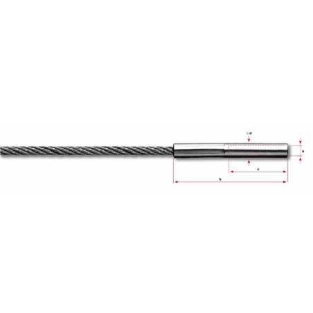 Terminale con filetto interno dx 20mm per fune d. 4mm aisi 316