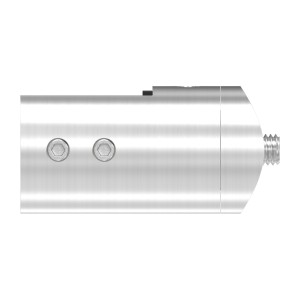 Supporto vetro SX per tubo Ø48,3 mm in AISI 304 sat.
