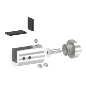 Supporto pannelli/vetro SX AISI 304 per tubo Ø42,4mm
