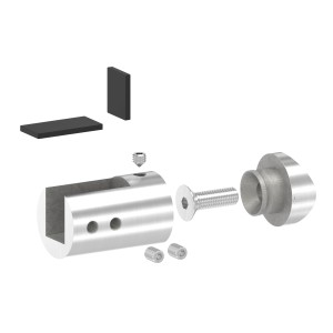 Supporto pannelli/vetro SX AISI 304 per tubo Ø42,4mm