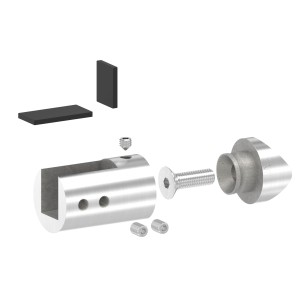 Supporto pannelli/vetro SX per tubo Ø33,7 mm AISI 304