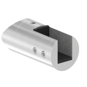 Supporto pannelli/vetro DX AISI 304 per tubo Ø33,7mm