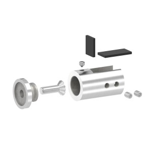 Supporto pannelli/vetro DX AISI 304 satinato