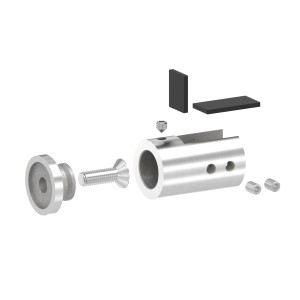 Supporto pannelli/vetro DX AISI 304 satinato