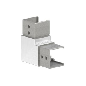 Raccordo orizzontale 90° tubo quadro AISI 316 satinato