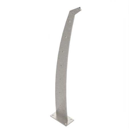 IN102-120-04 -- Montante tagliato a laser spess. 8mm L 960mm AISI 316 sat.