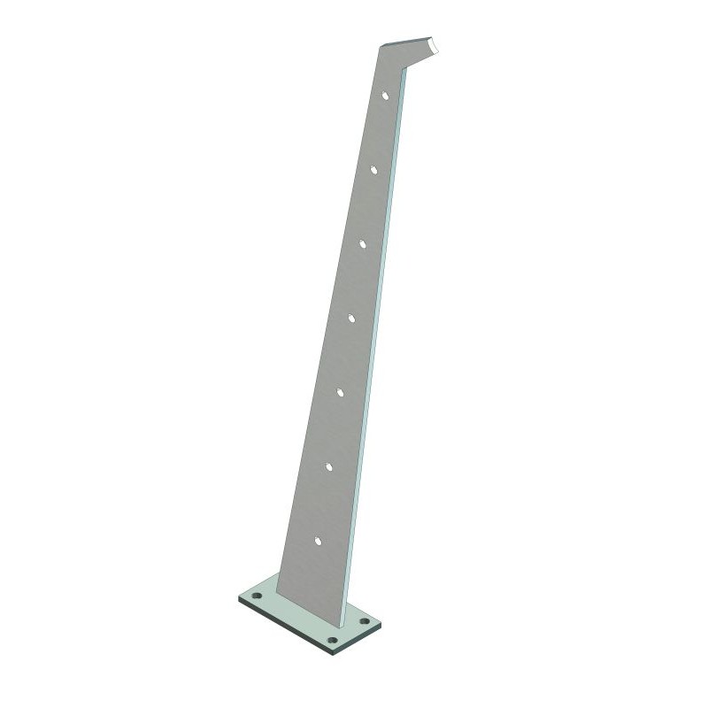 Montante tagliato a laser spess. 8mm L 960mm (IN102-130-04)