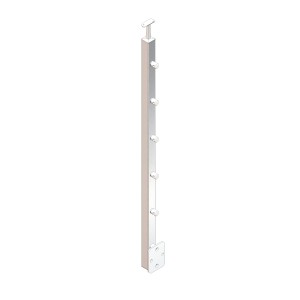 Montante quadro 40x40x2 mm L 1180 mm AISI 304 satinato (IN102-159)