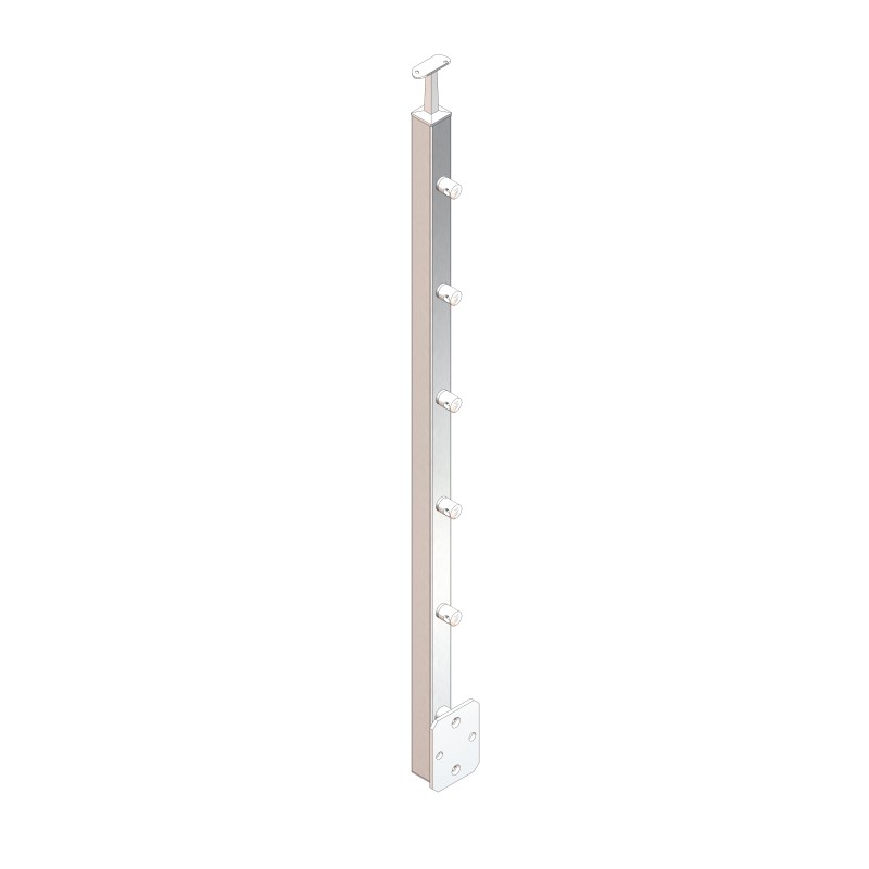 Montante quadro 40x40x2 mm L 1180 mm AISI 304 satinato (IN102-159)