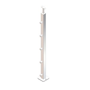 Montante quadro 40x40x2 mm AISI 304 satinato 960 mm